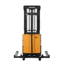 Vestil Steel Adjustable Stacker with Powered Lift 118 In. Raised Height 2,000 Lb. Capacity Black / Yellow - SL-118-AA