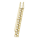 Vestil Steel Alternate Tread Stair 56 Degrees 122-3/8 In. x 23-1/2 In. x 210-3/8 In. 350 Lb. Capacity Yellow - ATS-14-56