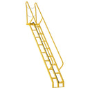 Vestil Steel Alternate Tread Stair 56 Degrees 89-3/4 In. x 23-1/2 In. x 162-3/8 In. 350 Lb. Capacity Yellow - ATS-10-56