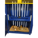 Vestil Steel Cardboard Baler 60 in x 30 in x 42 in 1100 lb Capacity Blue / Yellow - CBB-3000-37