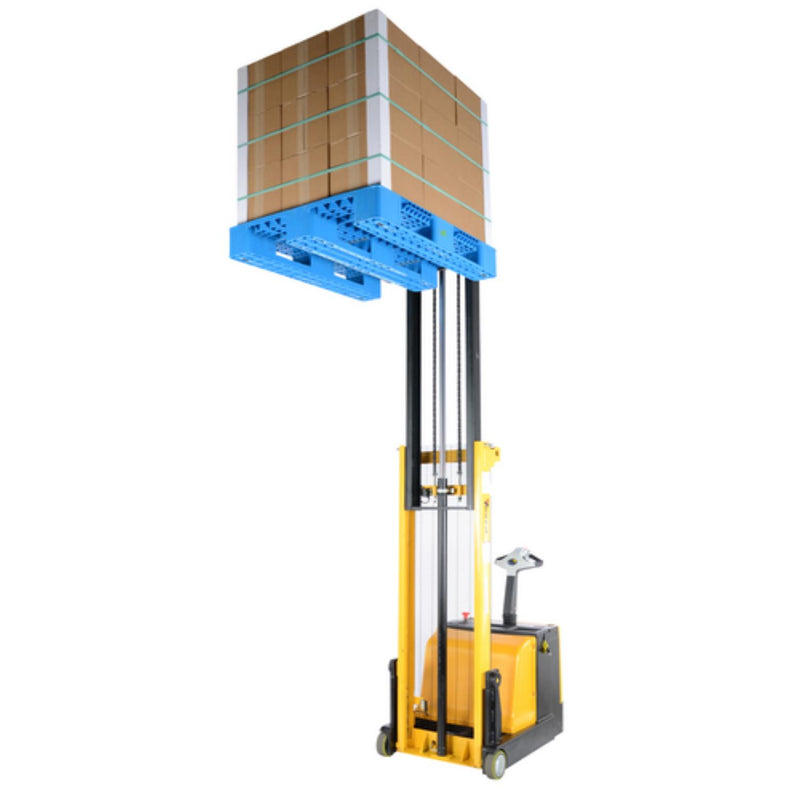 Vestil Steel Counter Balanced Powered Drive Lift 2 In. to 118 In. Raised Height 1,000 Lb. Capacity Black / Yellow - S-CB-118