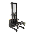 Vestil Steel DC Powered Drum Lifter/Rotator/Transporter with Scale 34-5/8 In. x 61-13/16 In. x 85-7/16 In. 550 Lb. Capacity Black/Yellow - DRUM-LRT-DC-SCL