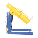 Vestil Steel DC Powered Portable Hydraulic Drum Dumper 48 In. Dump Height 1,000 Lb. Capacity Blue / Yellow - HDD-48-10-P-DC