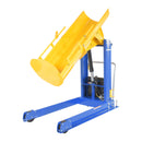 Vestil Steel DC Powered Portable Hydraulic Drum Dumper 48 In. Dump Height 1,000 Lb. Capacity Blue / Yellow - HDD-48-10-P-DC