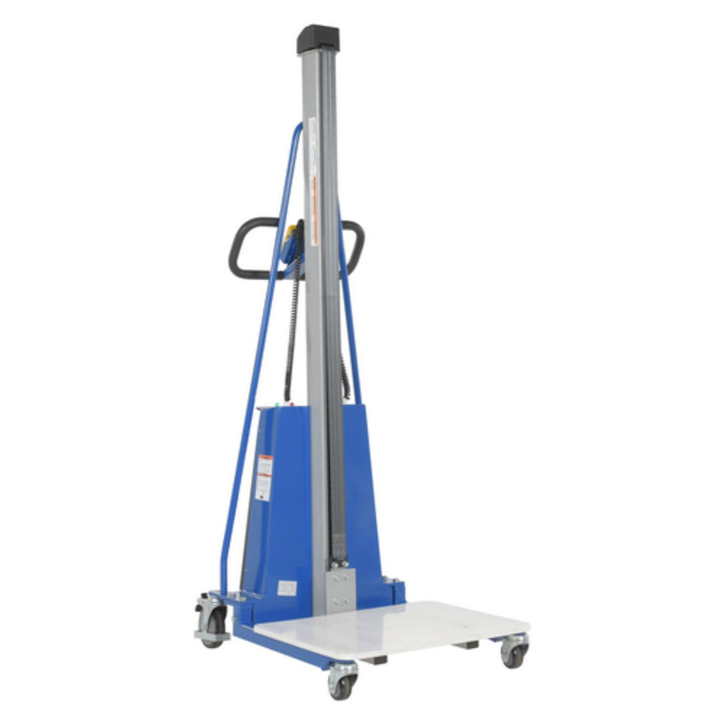 Vestil Steel DC Powered Work Positioner 34-1/4 In. x 23-5/8 In. x 70-1/2 In. 330 Lb. Capacity Blue - MWP-330-DC
