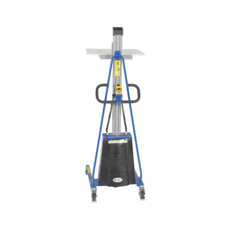 Vestil Steel DC Powered Work Positioner 34-1/4 In. x 23-5/8 In. x 70-1/2 In. 330 Lb. Capacity Blue - MWP-330-DC