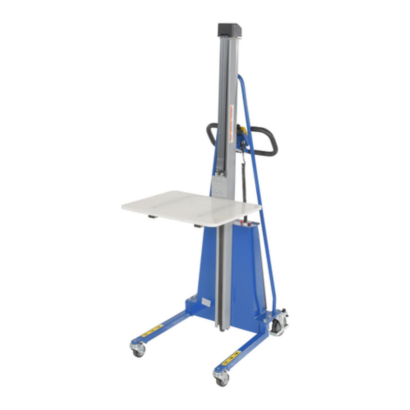 Vestil Steel DC Powered Work Positioner 34-1/4 In. x 23-5/8 In. x 70-1/2 In. 330 Lb. Capacity Blue - MWP-330-DC