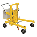 Vestil Steel Economical DC Drum Transporter 55 Gallon 1500 Lb. Capacity Yellow - DCR-880-H-DC