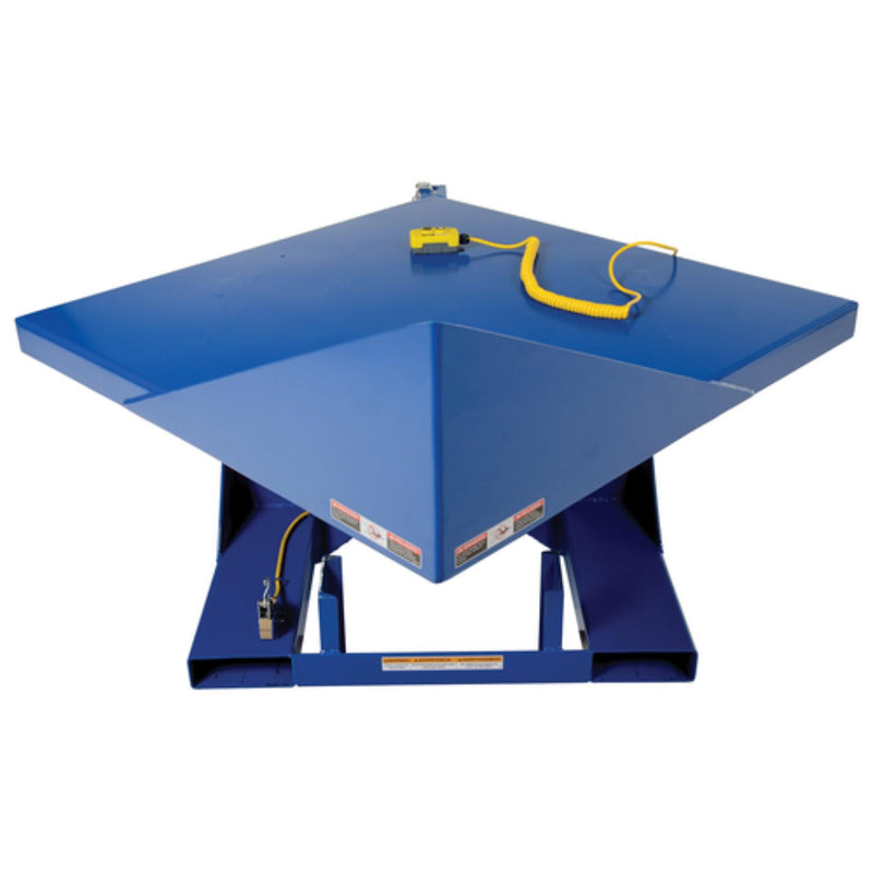 Vestil Steel Electric Hydraulic Corner Tilters 48 In. x 48 In. 4000 Lb. Capacity Blue - EMC-4848-4