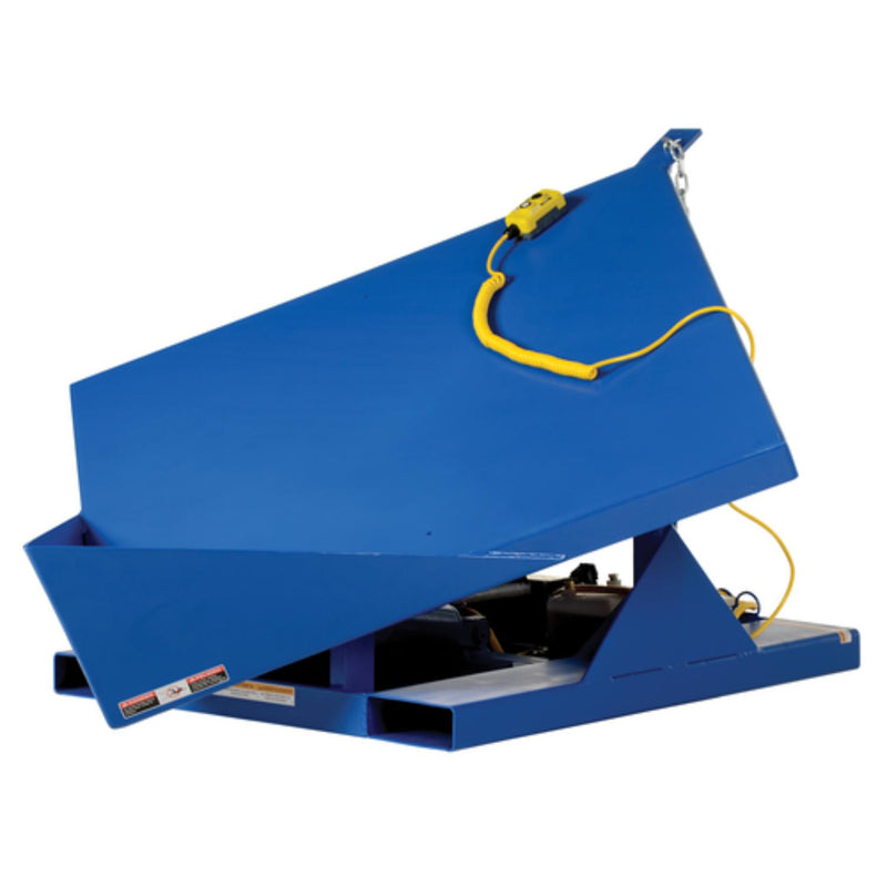 Vestil Steel Electric Hydraulic Corner Tilters 48 In. x 48 In. 4000 Lb. Capacity Blue - EMC-4848-4