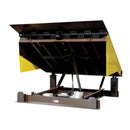 Vestil Steel Electric Hydraulic Dock Leveler 72"W x 62"L x 23-1/2"D Pit Dimensions, 20000 Lb. Capacity Brown/Yellow - EH-66-20
