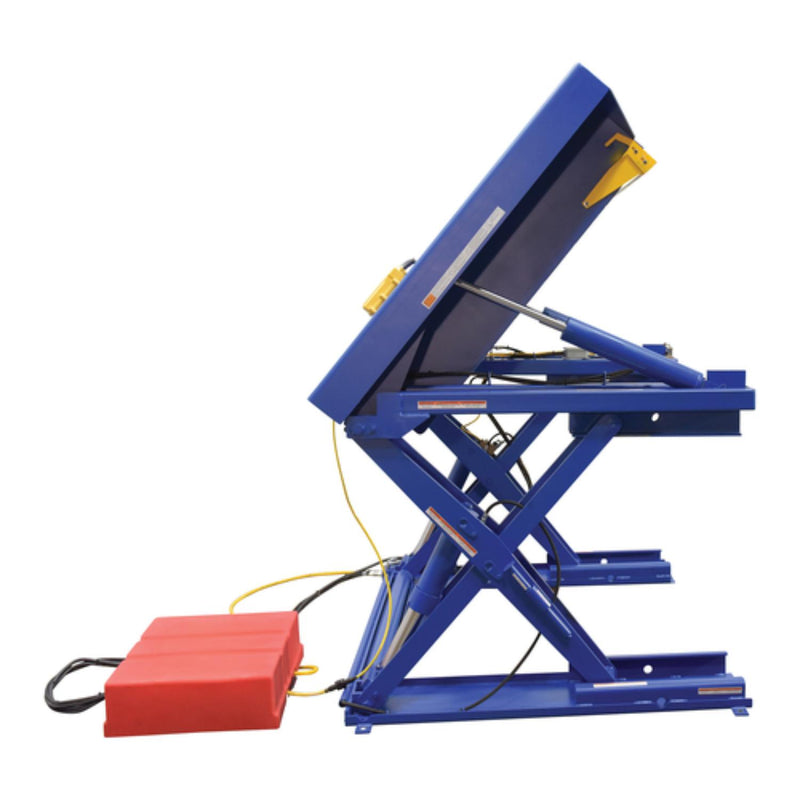Vestil Steel Electric Hydraulic Ground Lift Table with Tilt 44 In. x 52 In. 4000 Lb. Capacity Blue - EHLTGT-4452-4-36