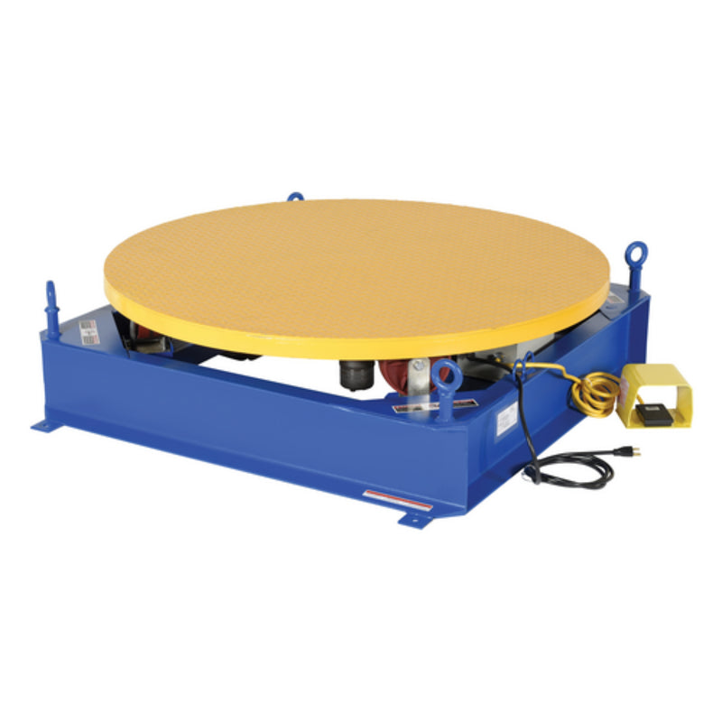 Vestil Steel Electric Hydraulic Stand Alone Powered Carousel 4,000 Lb. Capacity Blue / Yellow - STPC-EHD