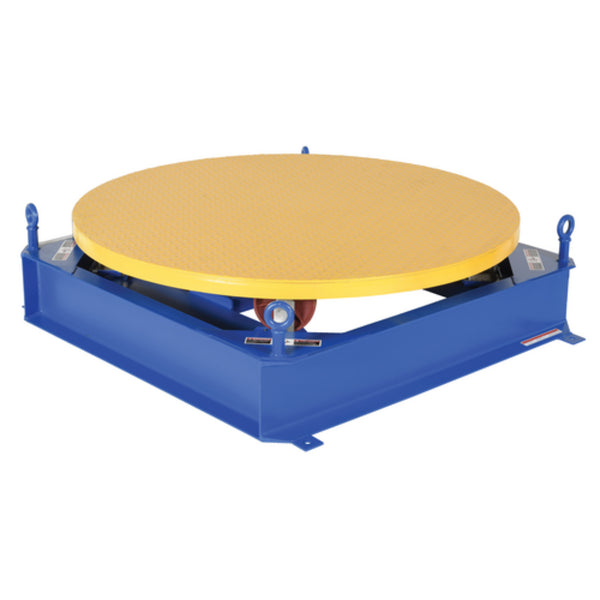 Vestil Steel Electric Hydraulic Stand Alone Powered Carousel 4,000 Lb. Capacity Blue / Yellow - STPC-EHD