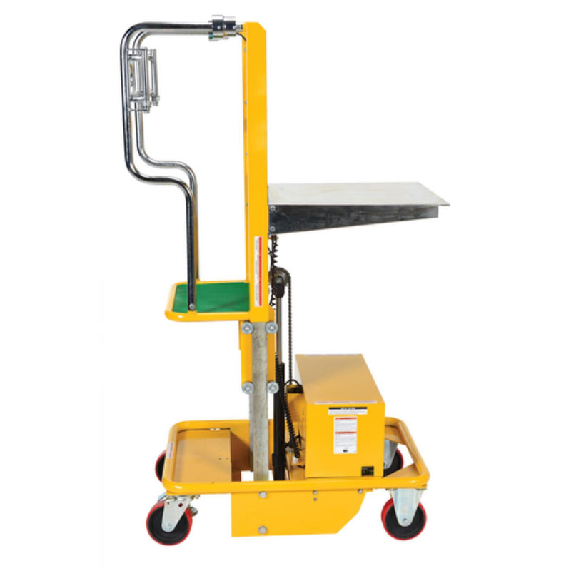 Vestil Steel Electric Lift Manual Drive Order Picker 440 Lb. Capacity Yellow - EOP-440