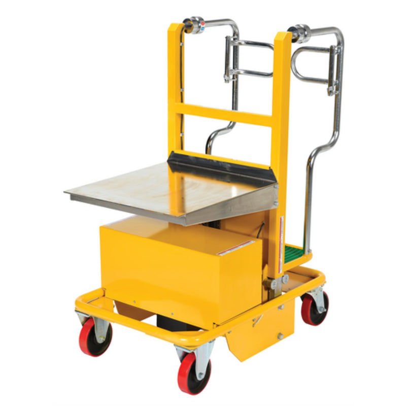Vestil Steel Electric Lift Manual Drive Order Picker 440 Lb. Capacity Yellow - EOP-440