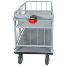 Vestil Steel Electric Material Handling Cart with Sides 1 Shelf 28 In. x 60 In. 500 Lb. Capacity Gray - EMHC-2860-3