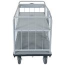 Vestil Steel Electric Material Handling Cart with Sides 1 Shelf 28 In. x 60 In. 500 Lb. Capacity Gray - EMHC-2860-3