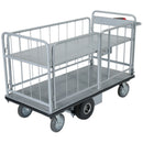 Vestil Steel Electric Material Handling Cart with Sides 1 Shelf 28 In. x 60 In. 500 Lb. Capacity Gray - EMHC-2860-3
