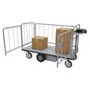Vestil Steel Electric Material Handling Cart with Sides 28 In. x 60 In. 1500 Lb. Capacity Gray - EMHC-2860-2