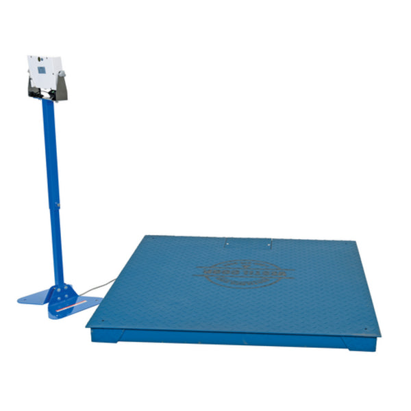 Vestil Steel Electronic Digital Floor Scale 48 In. x 48 In. x 4-1/2 In. 5,000 Lb. Capacity Blue -  SCALE-S-CFT-44-5K