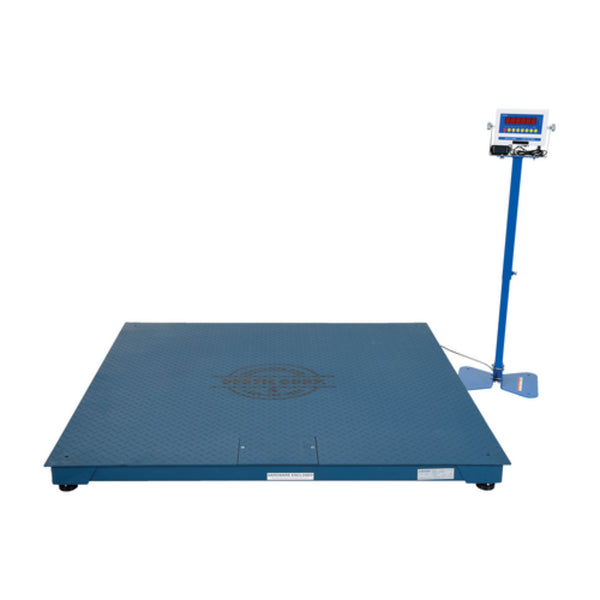 Vestil Steel Electronic Digital Floor Scale 60 In. x 60 In. x 4-1/2 In. 10,000 Lb. Capacity Blue - SCALE-S-CFT-55-10K