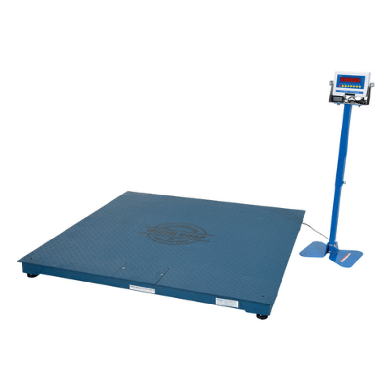 Vestil Steel Electronic Digital Floor Scale 60 In. x 60 In. x 4-1/2 In. 10,000 Lb. Capacity Blue - SCALE-S-CFT-55-10K