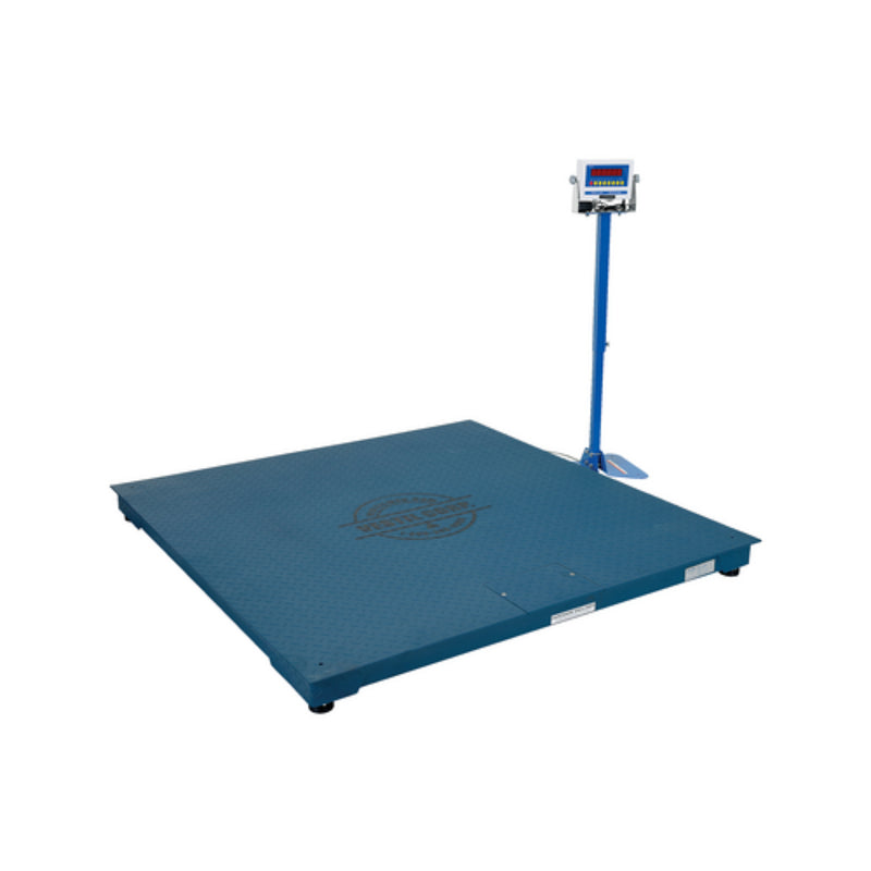 Vestil Steel Electronic Digital Floor Scale 60 In. x 60 In. x 4-1/2 In. 10,000 Lb. Capacity Blue - SCALE-S-CFT-55-10K