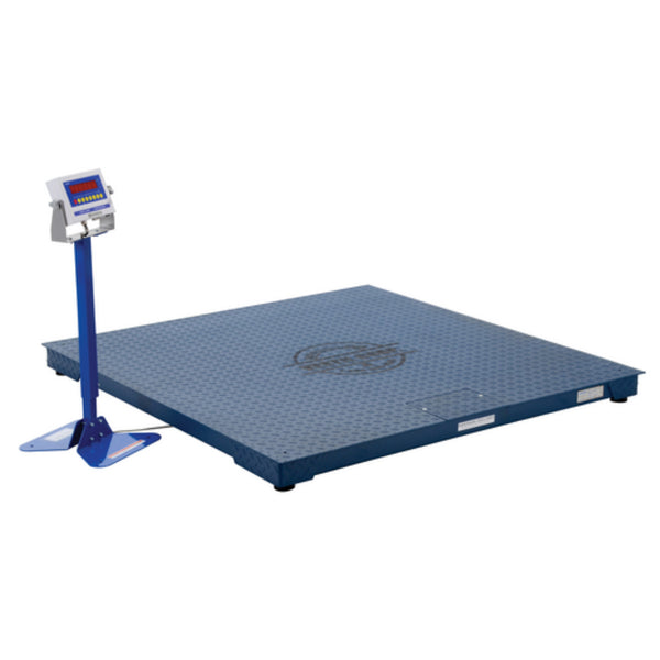 Vestil Steel Electronic Digital Floor Scale 60 In. x 60 In. x 4-1/2 In. 5,000 Lb. Capacity Blue - SCALE-S-CFT-55-5K
