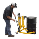 Vestil Steel Ergonomic Drum Truck with Scale 43 In. x 31 In. x 41 In. 500 Lb. Capacity Yellow - DRUM-55-SCL