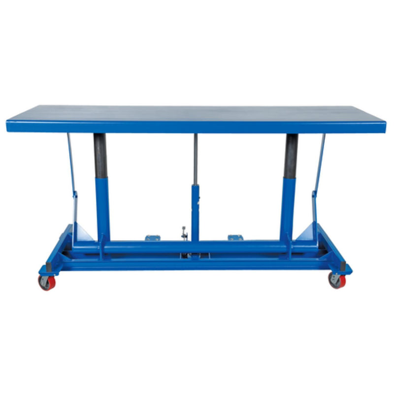 Vestil Steel Ergonomic Long Deck Cart 30 In. x 96-1/4 In. x 31 In. 2,000 Lb. Capacity Blue - LDLT-3096
