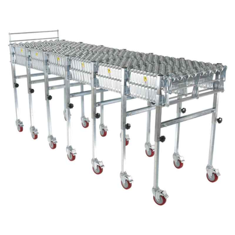 Vestil Steel Expandable Conveyor Skate 200 Lb. Capacity Silver - EXCNV-S-24-24