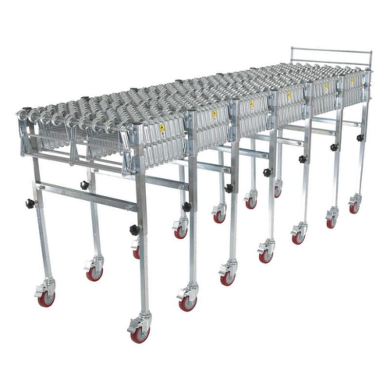 Vestil Steel Expandable Conveyor Skate 200 Lb. Capacity Silver - EXCNV-S-24-24