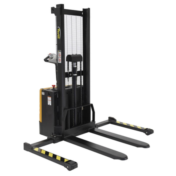 Vestil Steel Fixed Fork Lift Stacker 62 In. Raised Height 2,000 Lb. Capacity Black / Yellow - S-62-FA