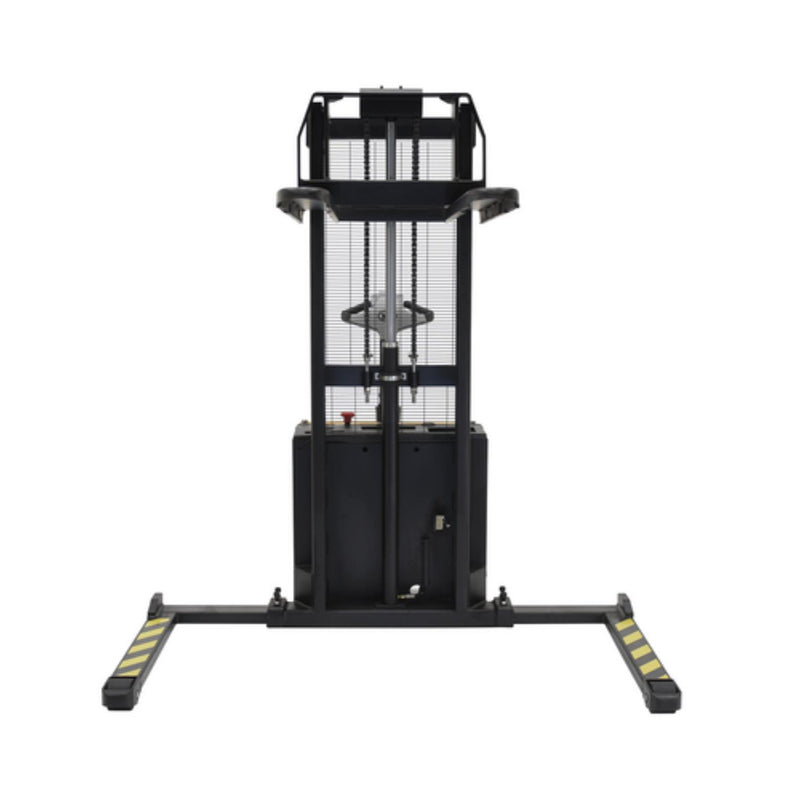 Vestil Steel Fixed Fork Lift Stacker 62 In. Raised Height 2,000 Lb. Capacity Black / Yellow - S-62-FA