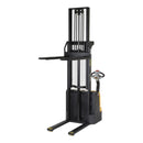 Vestil Steel Fixed Forks Double Mast Stacker 118 In. Raised Height 2200 Lb. Capacity Black / Yellow - S-118-FF-DM