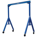 Vestil Steel Fixed Gantry Crane with Glass Filled Nylon Casters 10 Ft. 2000 Lb. Capacity Blue - FHS-2-10