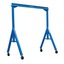 Vestil Steel Fixed Gantry Crane with Glass Filled Nylon Casters 10 Ft. 2000 Lb. Capacity Blue - FHS-2-10