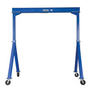 Vestil Steel Fixed Gantry Crane with Phenolic Casters 10 Ft. 8000 Lb. Capacity Blue - FHS-8-10