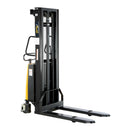 Vestil Steel Fixed Stacker with Powered Lift 118 In. Raised Height 2,000 Lb. Capacity Black / Yellow - SL-118-FF
