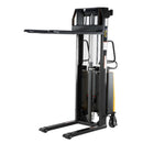 Vestil Steel Fixed Stacker with Powered Lift 63 In. Raised Height 2,000 Lb. Capacity Yellow - SL-63-FF