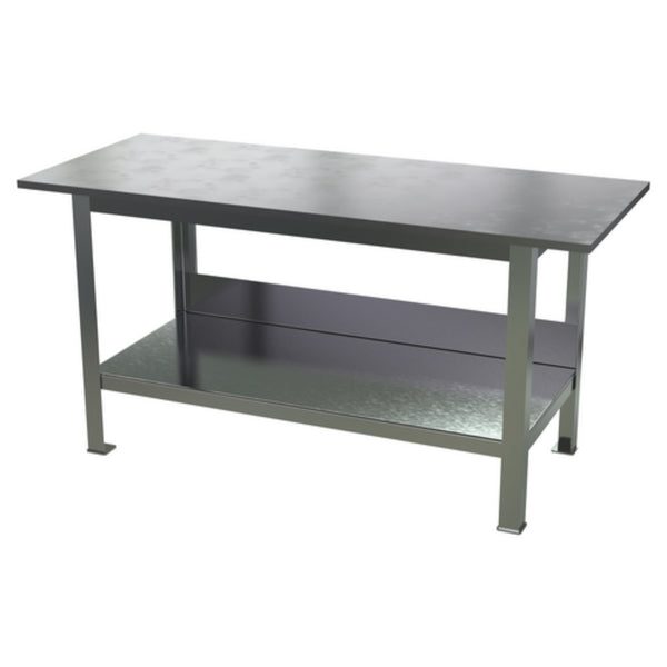 Vestil Steel Fixture Welding Table with 1 In. Thick Top 30 In. x 72 In. x 36-1/4 In. 8000 Lb. Capacity Bare - FWT-100-3072