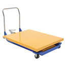 Vestil Steel Foot Pump Powered Scissor Cart 48 In. x 40 In. 1000 Lb. Capacity Blue / Yellow - CART-40-10-M