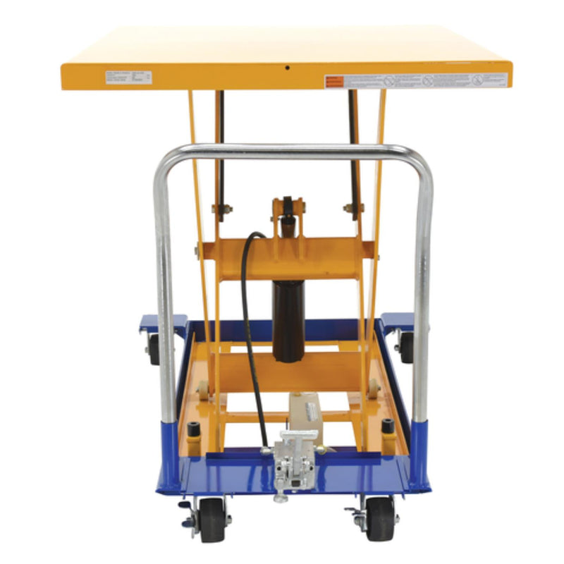 Vestil Steel Foot Pump Powered Scissor Cart 48 In. x 40 In. 1500 Lb. Capacity Blue / Yellow - CART-40-15-M