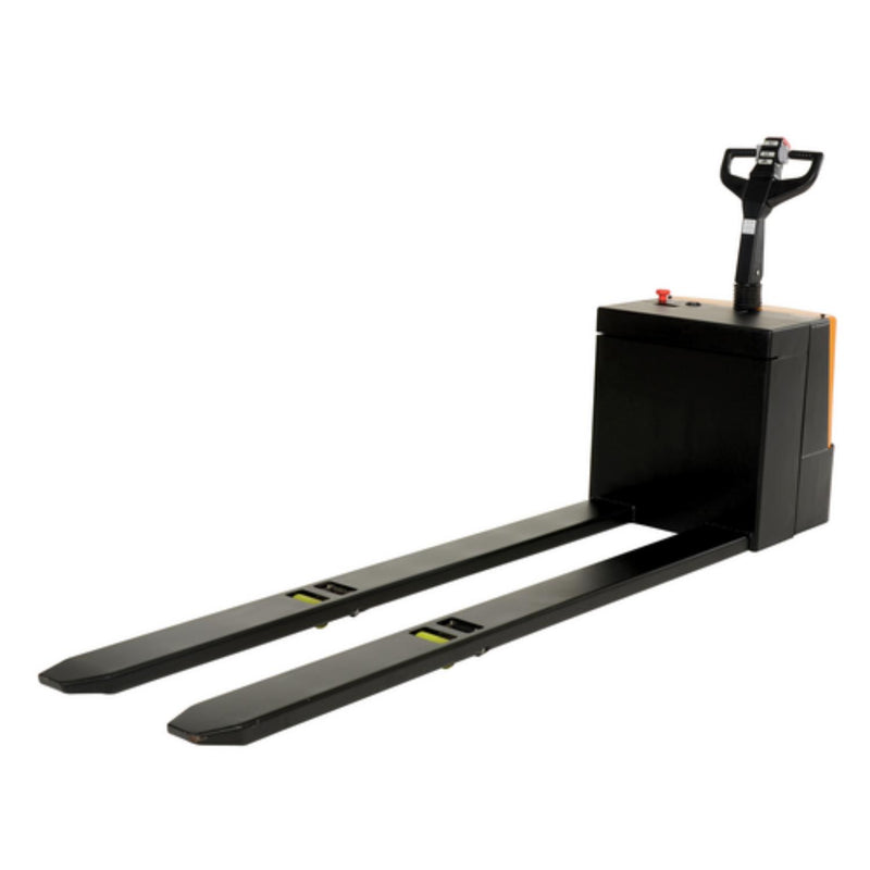 Vestil Steel Fully Powered Electric Pallet Truck with Rider Platform 27 In. x 96 In. 4500 Lb. Capacity Black - EPT-2796-45