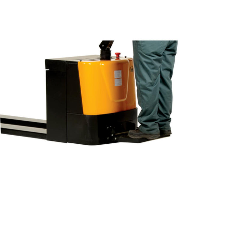 Vestil Steel Fully Powered Electric Pallet Truck with Rider Platform 27 In. x 96 In. 4500 Lb. Capacity Black - EPT-2796-45