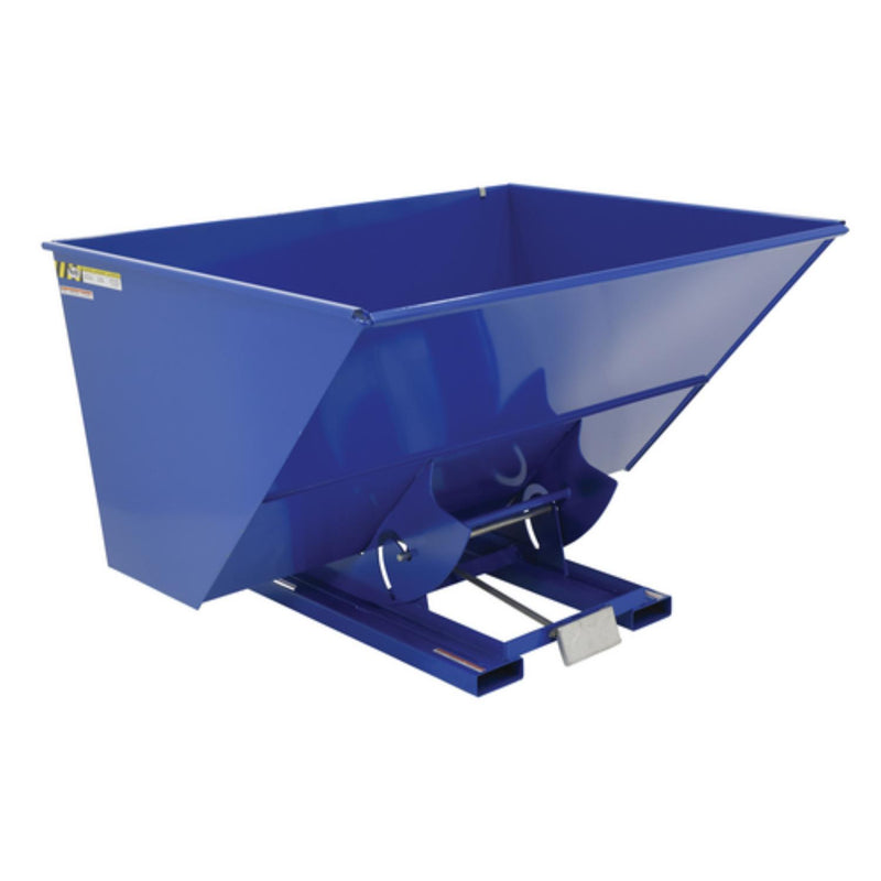 Vestil Steel Heavy Duty Self Dumping Hopper 3 Cubic Yard 6000 Lb. Capacity Blue - D-300-HD