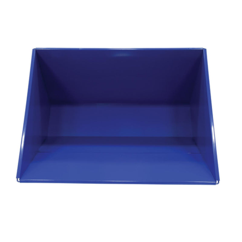 Vestil Steel Heavy Duty Self Dumping Hopper 3 Cubic Yard 6000 Lb. Capacity Blue - D-300-HD