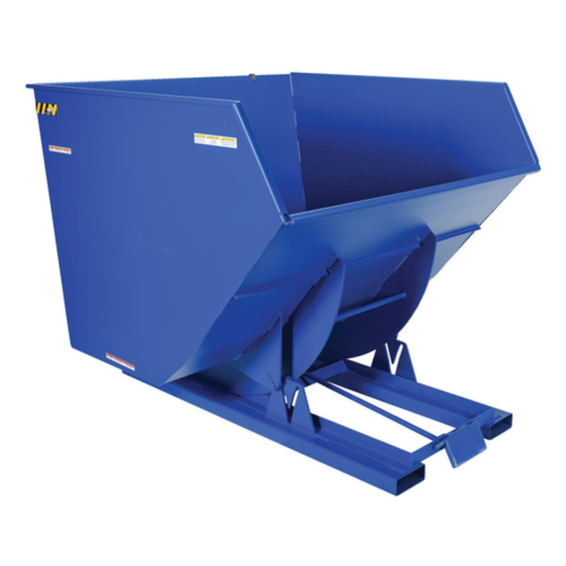 Vestil Steel Heavy Duty Self Dumping Hopper 4 Cubic Yard 6000 Lb. Capacity Blue - D-400-HD