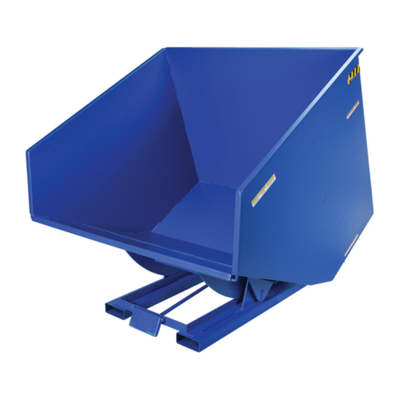 Vestil Steel Heavy Duty Self Dumping Hopper 4 Cubic Yard 6000 Lb. Capacity Blue - D-400-HD